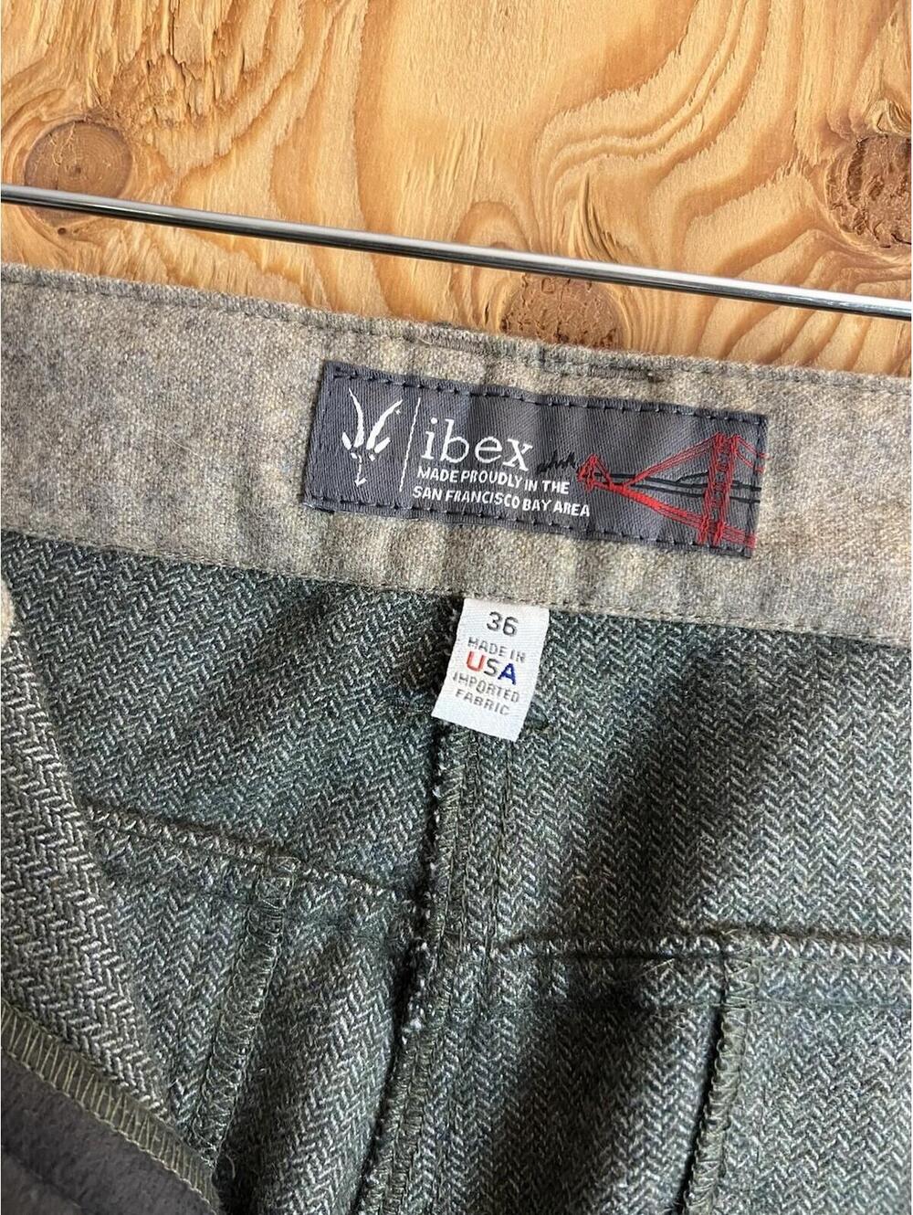 ibex Mens Ramble Wool Nylon Chino Pants 36x29 USA Heavyweight Trousers - Picture 6 of 14